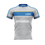 Grey and Blue Custom Jersey